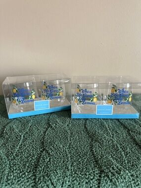 Draper James Acrylic Wine Glass When Life Gives You Lemons 🍋 Set of 4